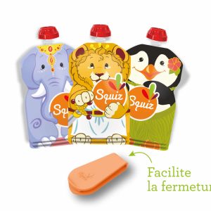 Gourdes réutilisables pack de 3 de 130ml (avec zip)