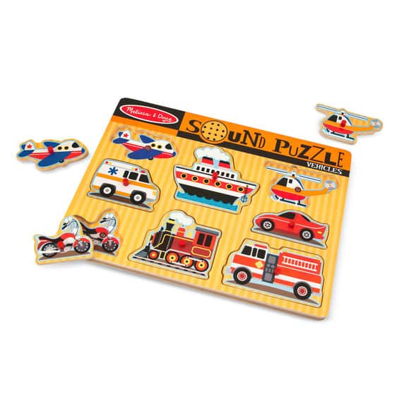 Puzzle sonore VEHICULES en bois – Image 2
