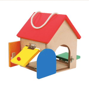 Maison à serrures compacte en bois