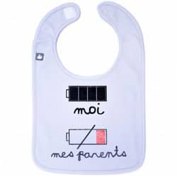 Bavoir à messages “batteries”