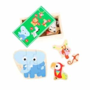 Puzzles “Animaux zoo” en bois (coffret de 5)