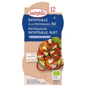 Repas bébé soir ratatouille riz 2x200g dès 12 mois – Babybio