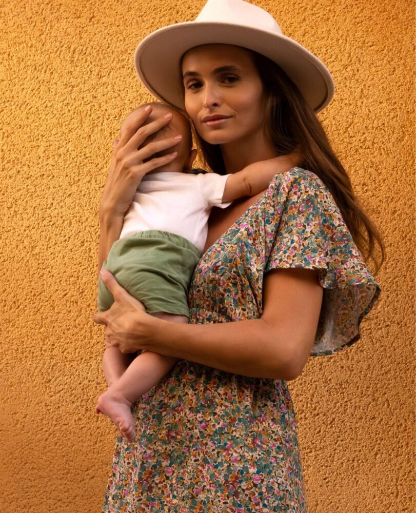 Robe longue de grossesse et d’allaitement Victoria Cache-Cœur – Image 2