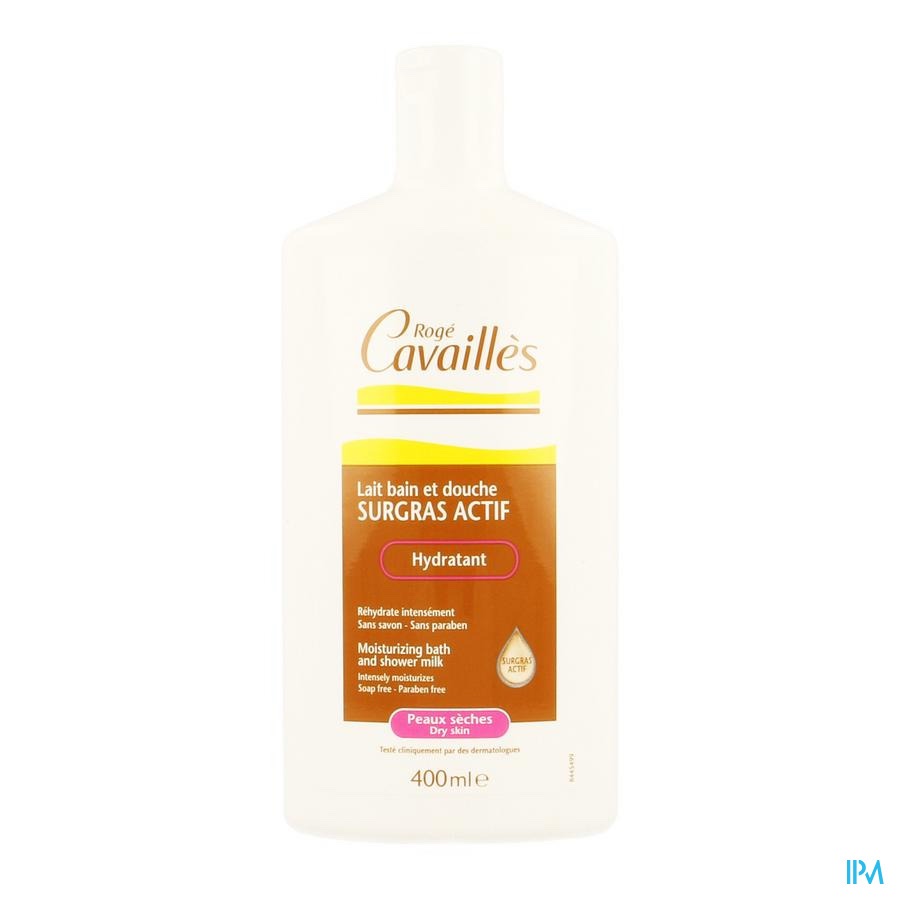 ROGE CAVAILLES LAIT BAIN ET DOUCHE SURGRAS ACTIF HYDRATANT 400ML