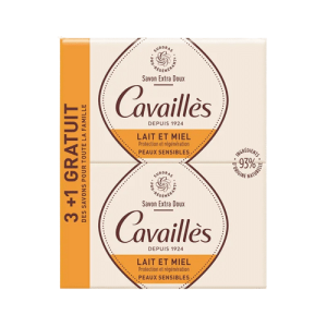 ROGE CAVAILLES SAVON LAIT MIEL 3X250G + 1 GRATUIT