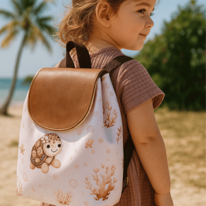 Sac à Dos Maternelle – Motif Tortue Bohème – en stock