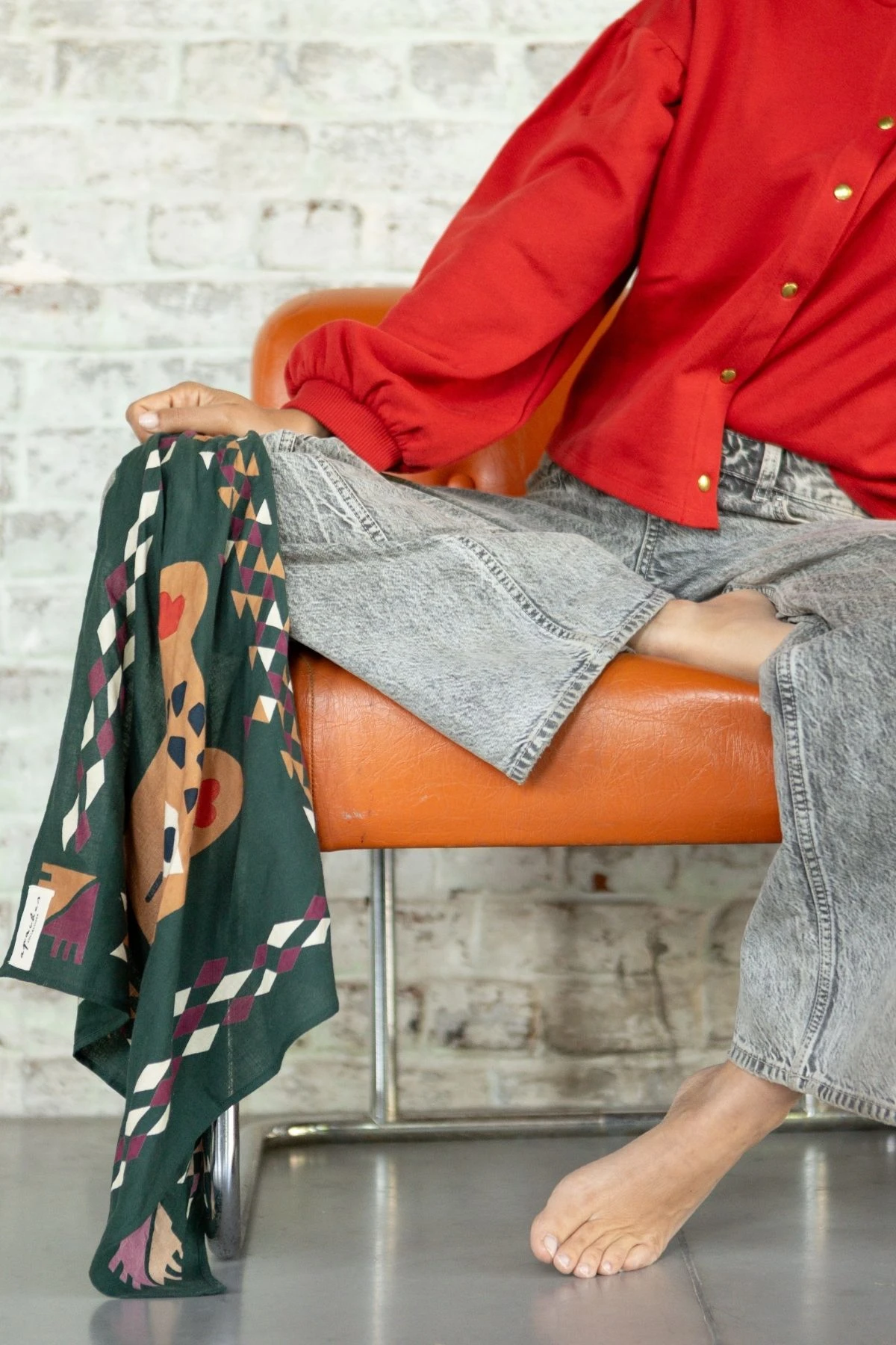 Small Foulard Manika “Rajah” – Forest – Image 5