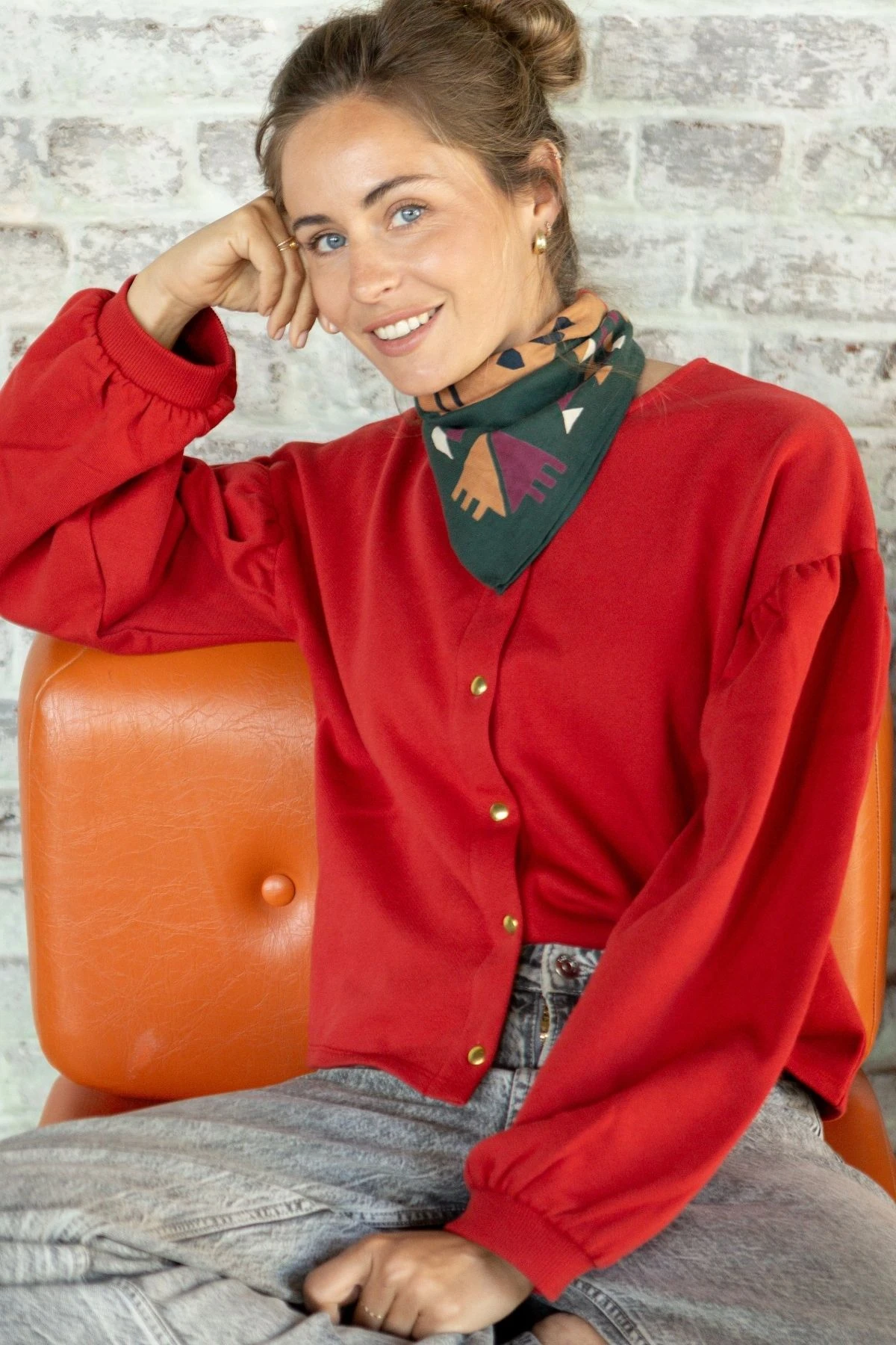 Small Foulard Manika “Rajah” – Forest – Image 3