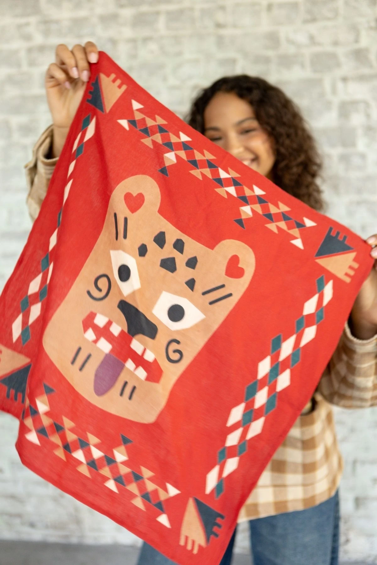 Small Foulard Manika “Rajah” – Fire – Image 2