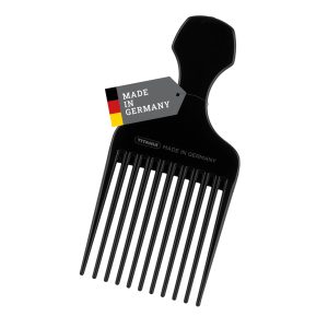 TITANIA Peigne À Manche Afro Noir 15 cm