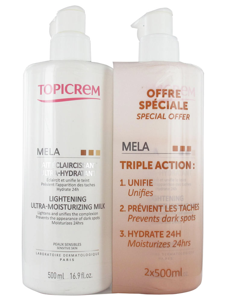 TOPICREM Duo Mela Lait Unifiant Ultra-Hydratant 500 ml