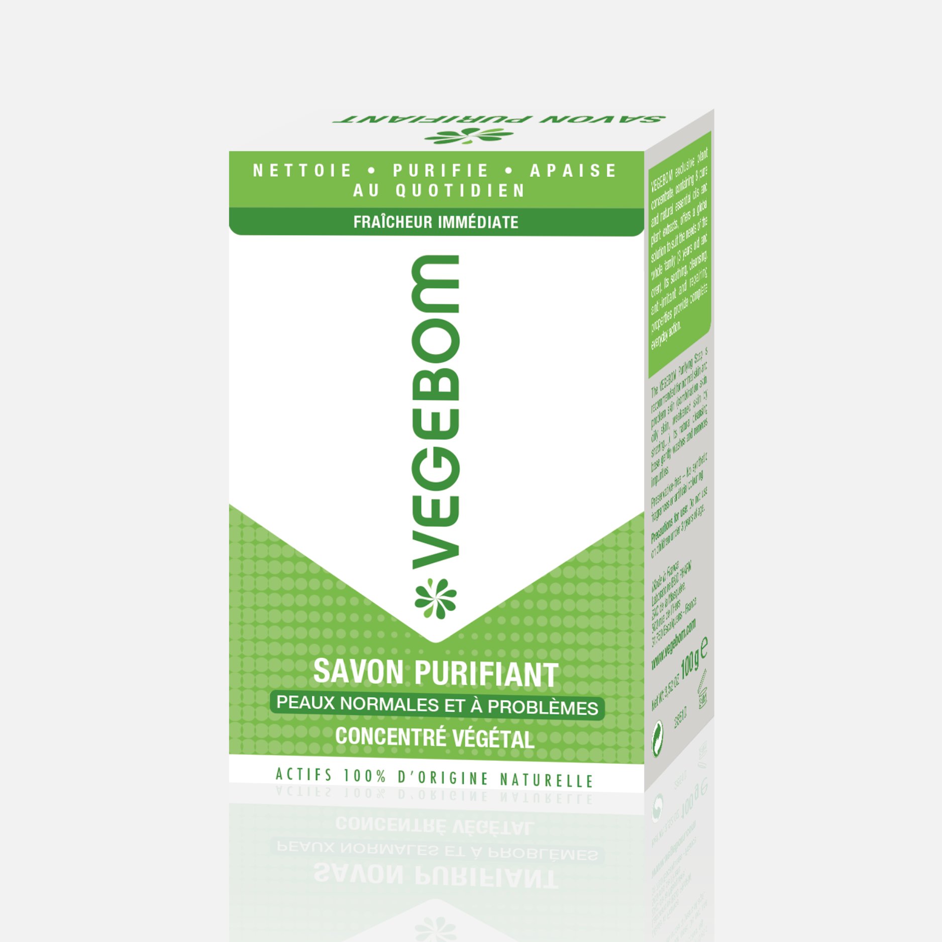 VEGEBOM Savon Purifiant Pain 100g
