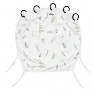 Protection solaire en tissu pour poussettes feuilles